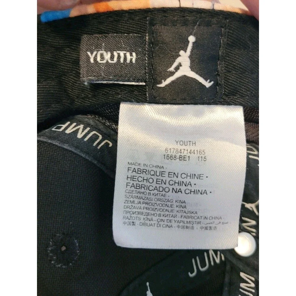 Jumpman Youth adjustable Cap Hat Snapback Michael Jordan Blue Orange Basketball